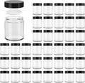 4 oz Glass Jars with Lids - Clear Stackable Cosmetic Containers