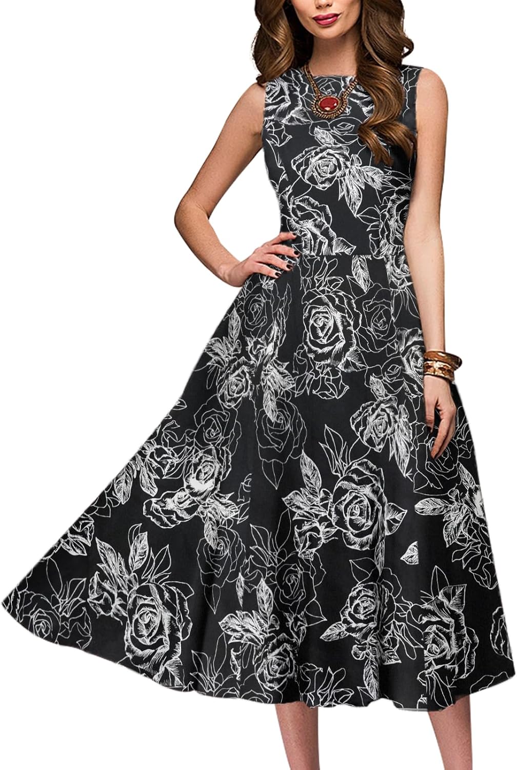 Simple Flavor Women's Vintage Dress for Parties and Casual Wear