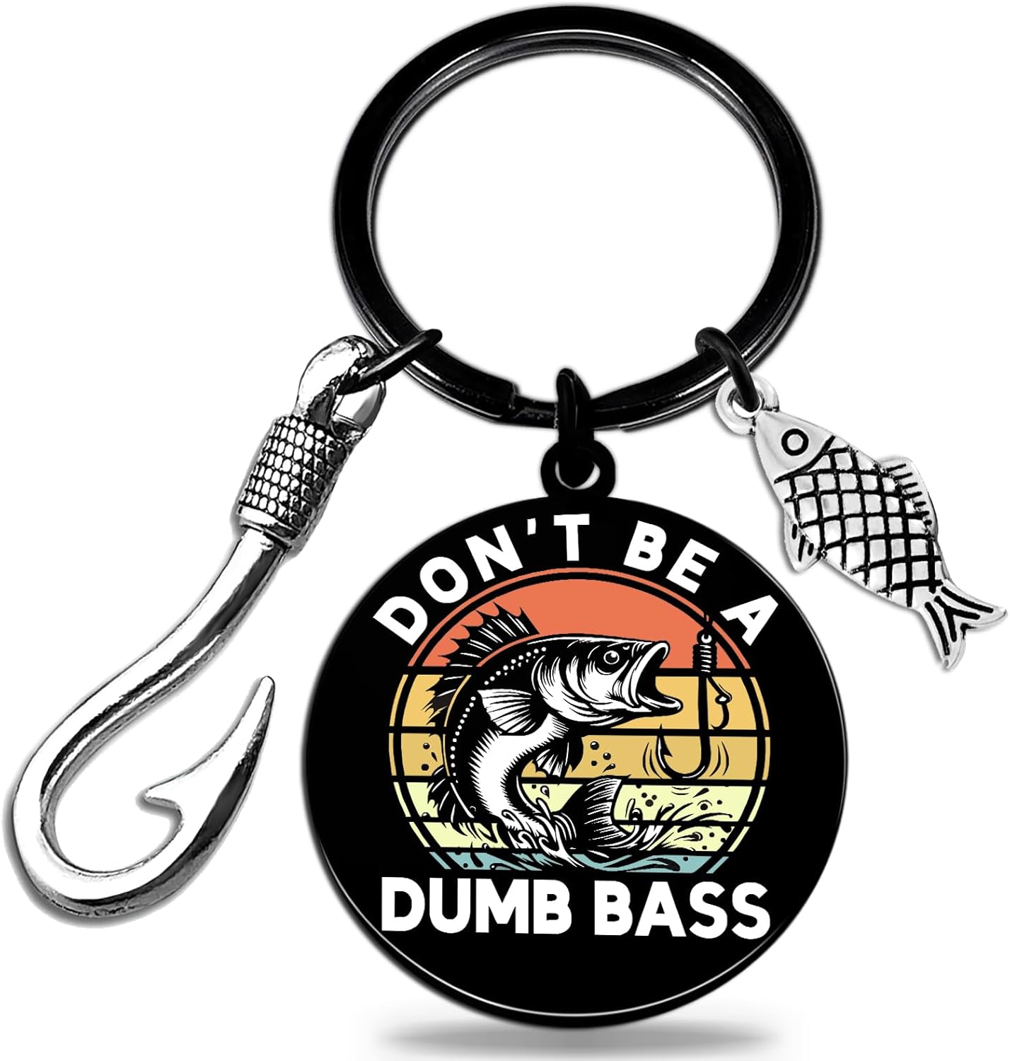 Don't Be A Dumb Bass - Cool Fishing Keychain