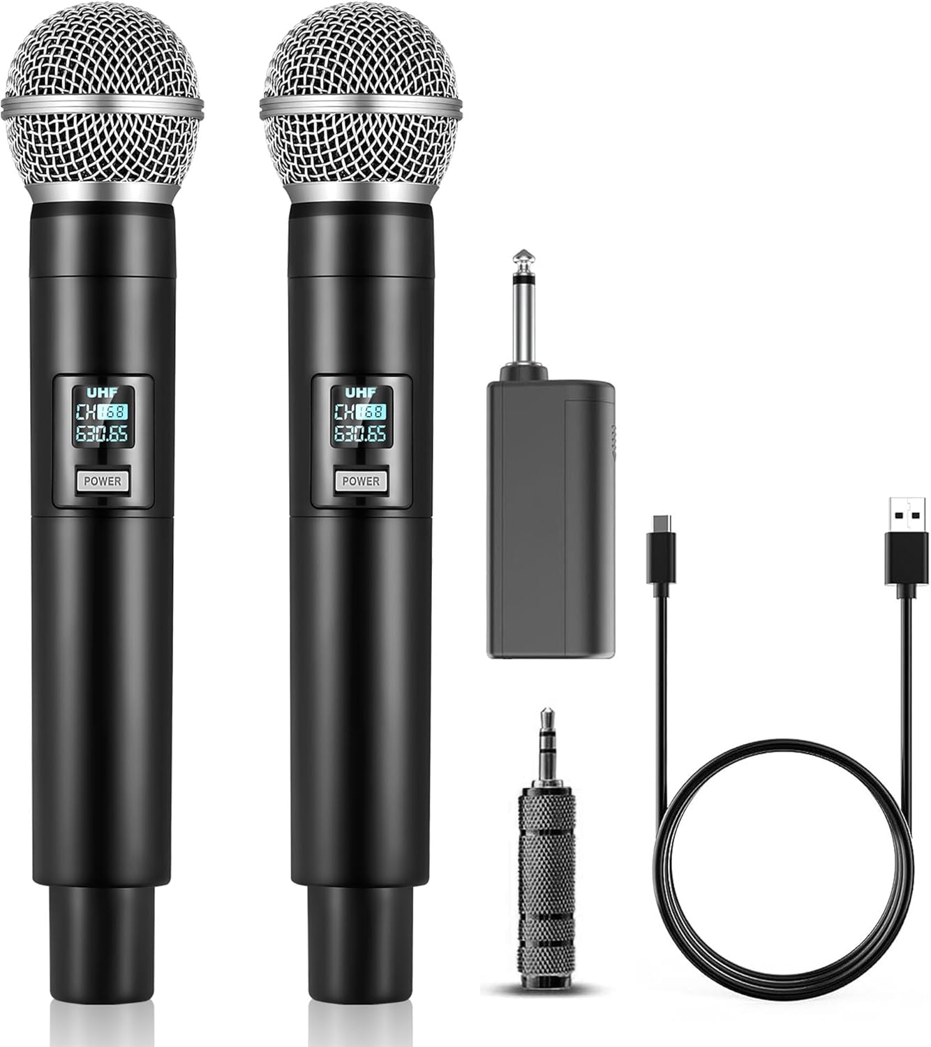 ALPOWL UHF Dual Handheld Wireless Microphone - 40H Duration!