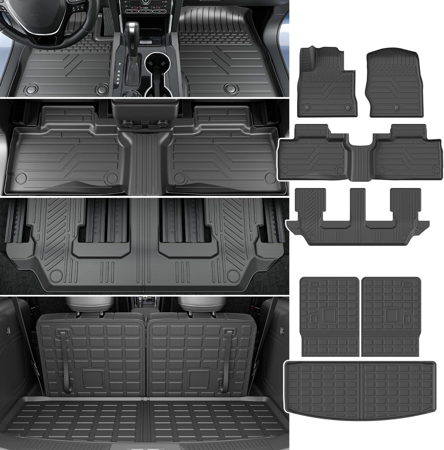 7 Seats Floor Mat for 2020-2026 Ford Explorer - Perfect Fit