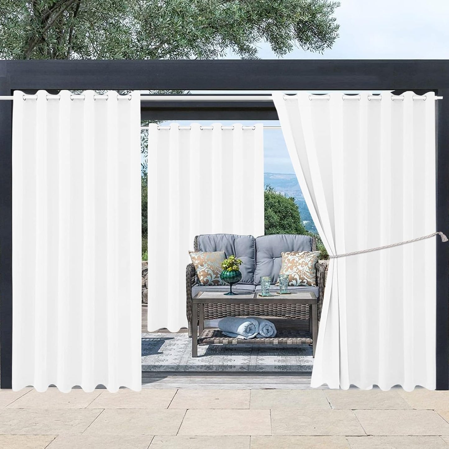 Water Proof Outside Curtains for Porch and Patio Areas