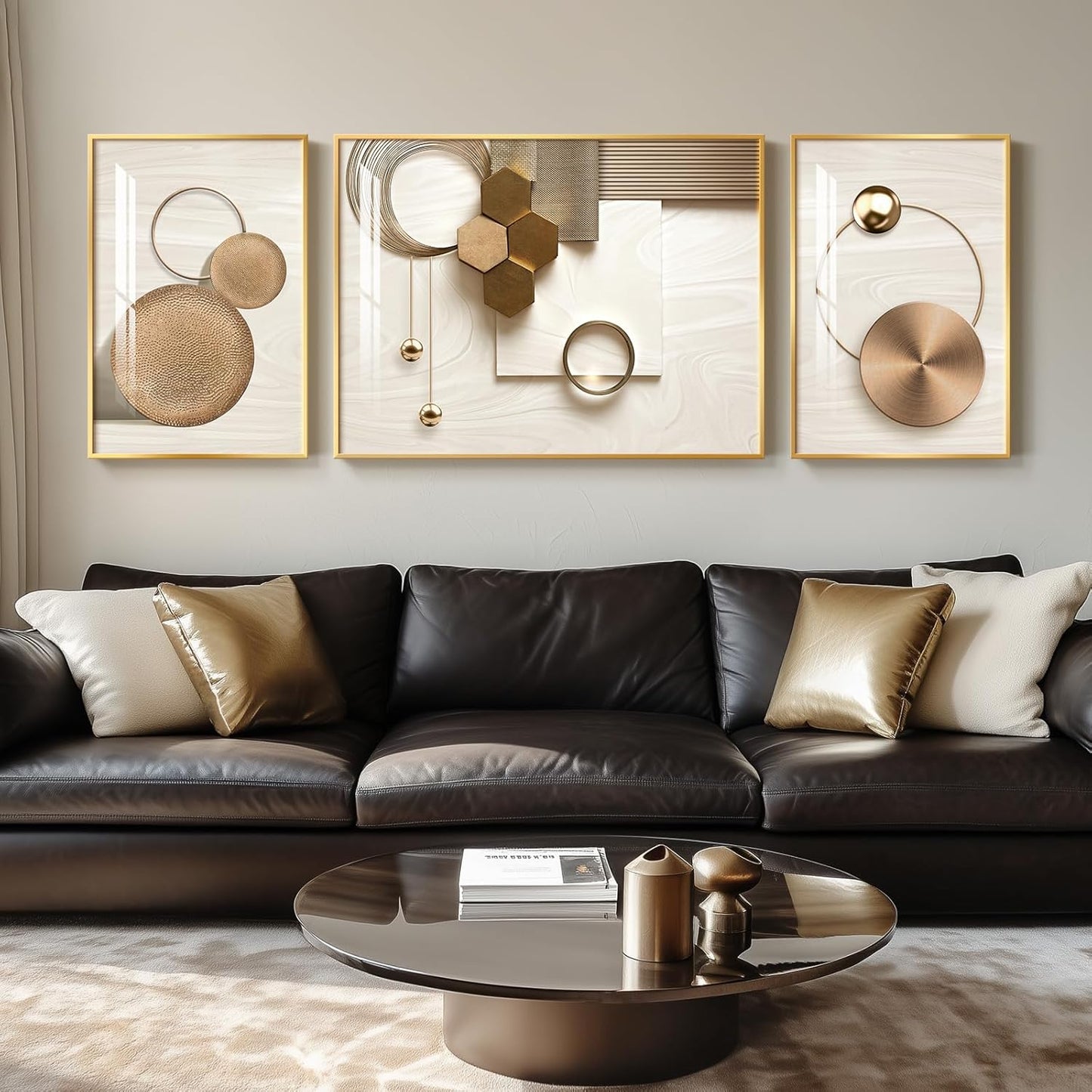 Extra Large Framed Modern Luxury Wall Art for Living Room