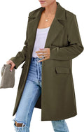 PRETTYGARDEN Long Blazer Jacket for Women - Lightweight Structured