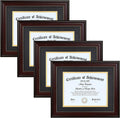 DOAI ART 8.5 x 11 Diploma Frame Set of 4 Classic Mahogany