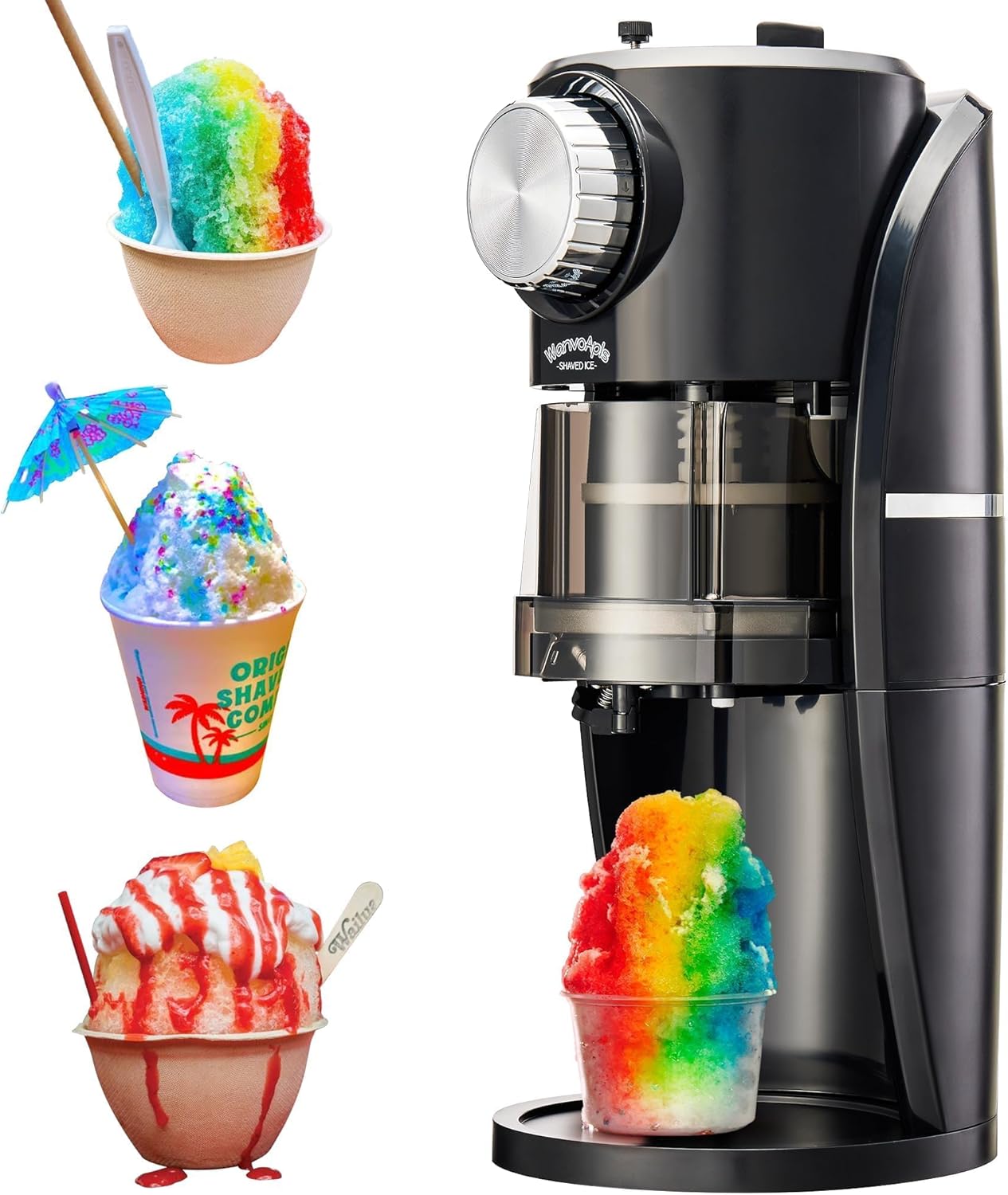 Stainless Steel Blade Shaved Ice Maker - Adjustable Consistency!