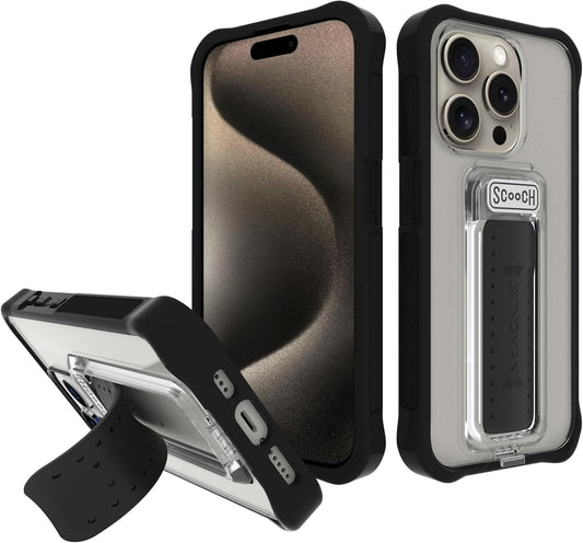 Scooch iPhone 15 Pro Case with Stand and Military Grade Protection