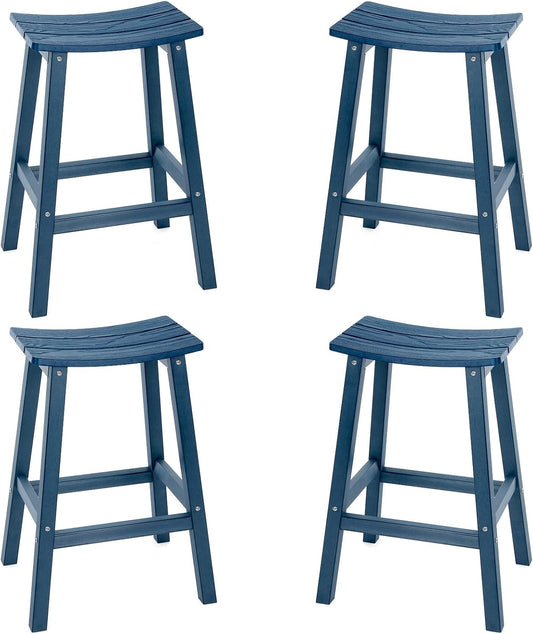 Weatherproof Bar Stools Set of 4 for Outdoor and Indoor Use