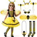 Latocos 8pc Bee Costume Kids Tutu Dress Set - Light Up Fun