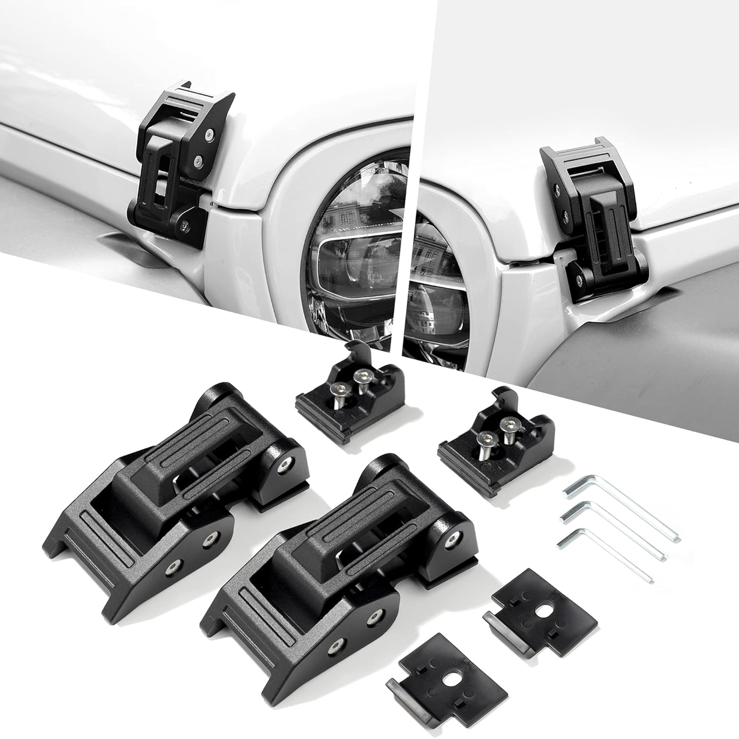 Seven Sparta Hood Latches for Jeep Wrangler & Gladiator 2007-2022