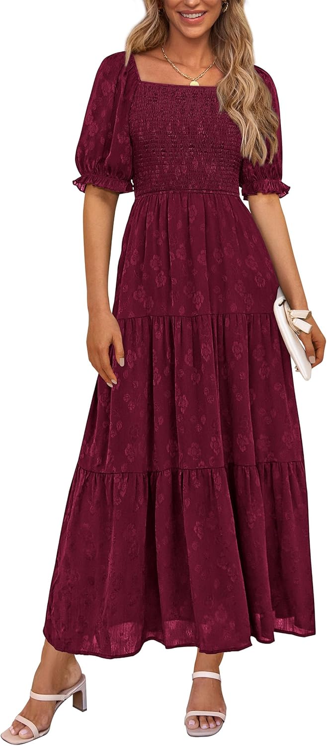 PRETTYGARDEN Women's Summer Casual Midi Dresses for 2025