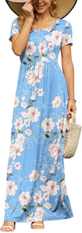 DB MOON Womens 2025 Summer Maxi Dress - Comfortable Empire Waist Long