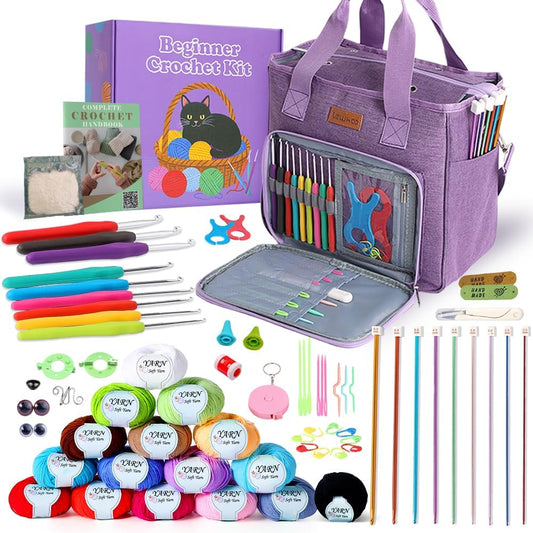 Lewhoo Crochet Kits for Beginners - All Inclusive Crochet Set