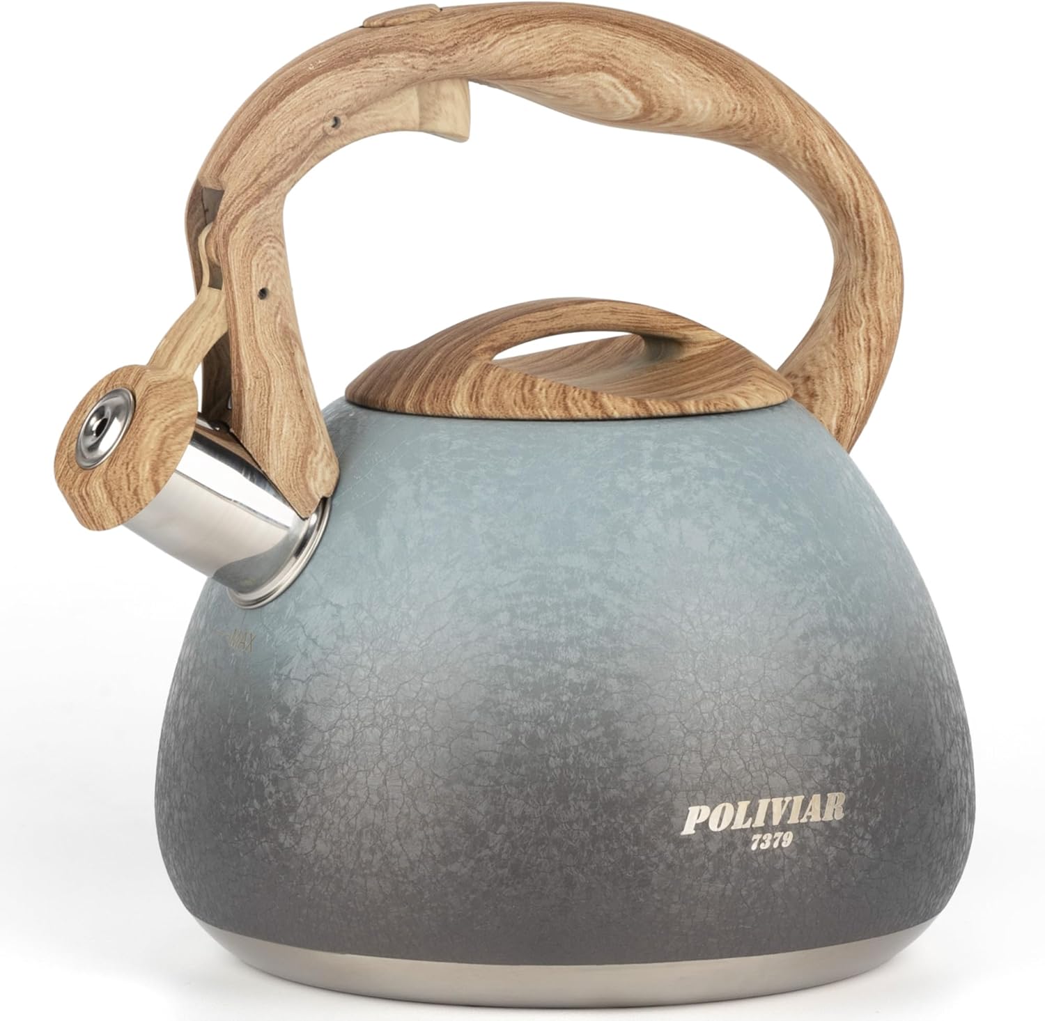 POLIVIAR 2.7 Quart Stovetop Tea Kettle with Whistle Feature