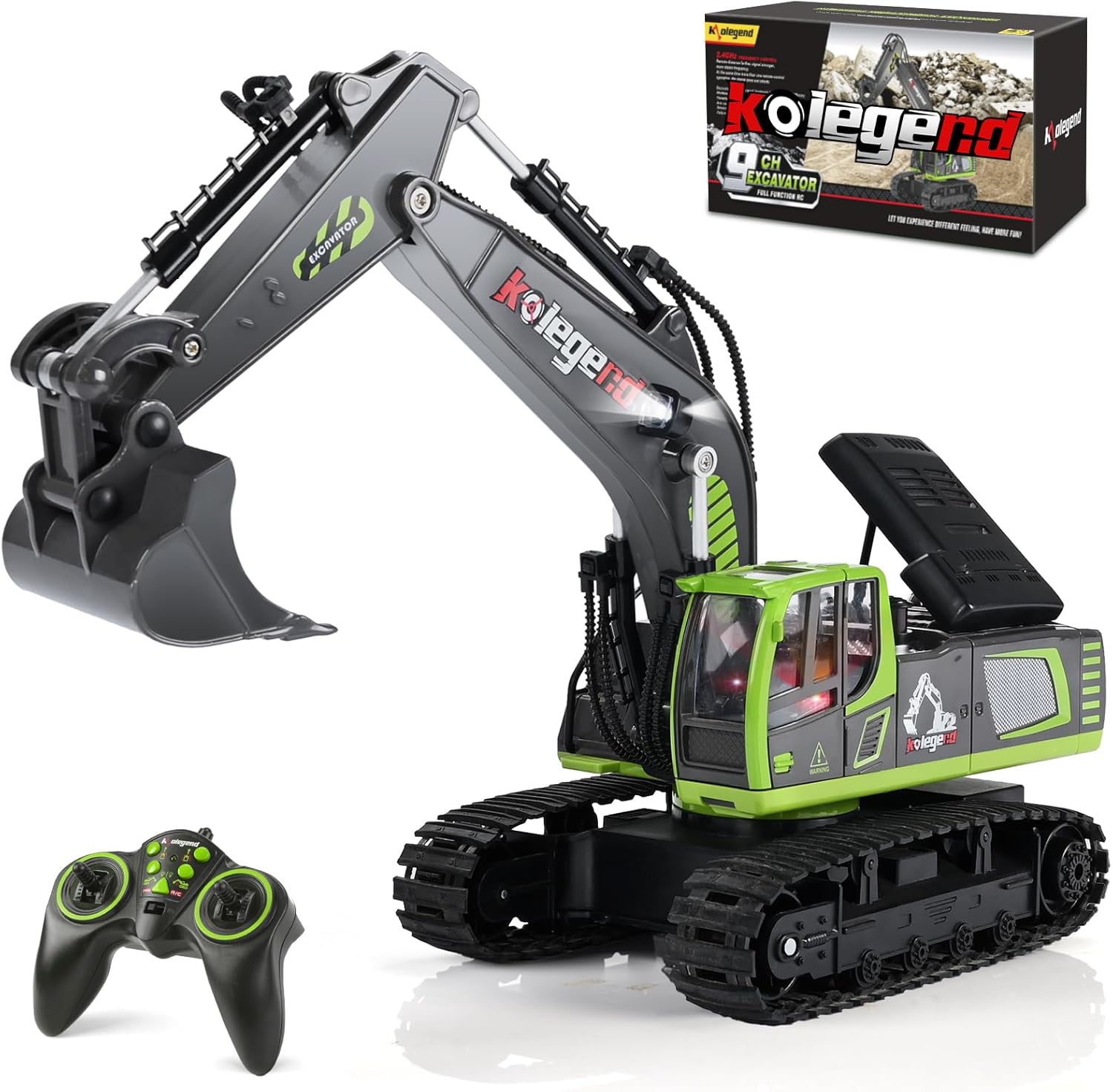 Powerful 11-Channel RC Excavator Toy - Perfect Gift for Kids!