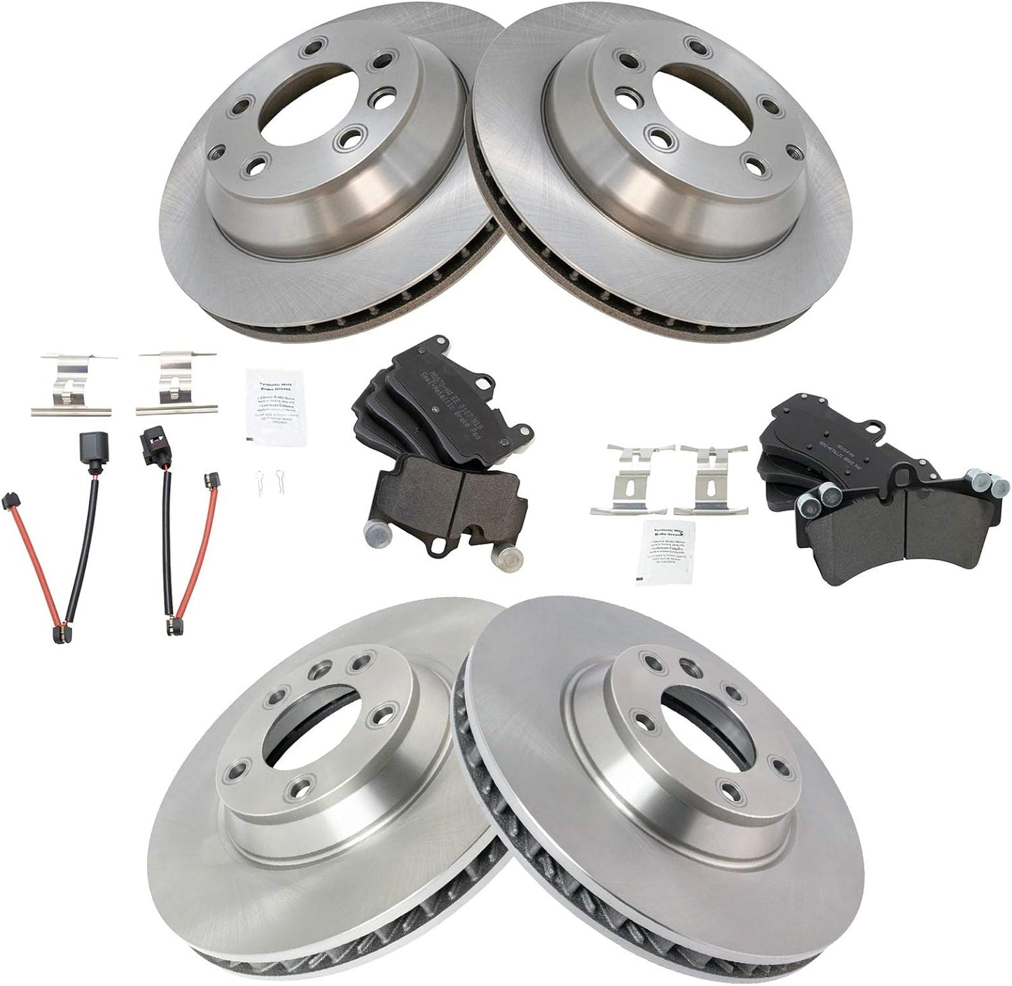 TRQ Brake Pad & Rotor Kit for Audi Q7, Porsche Cayenne, Touareg