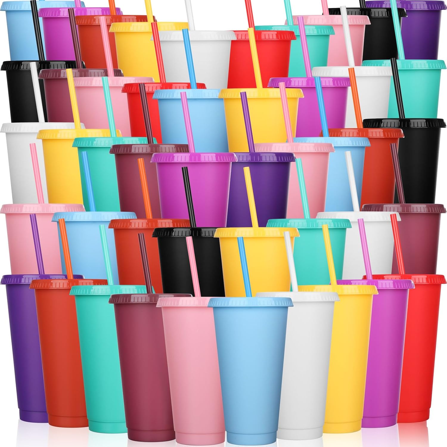Bulk Tumbler with Straw and Lid for Parties and Events