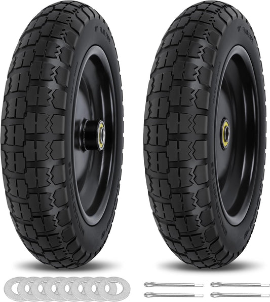 13 Inch Flat Free Wheels Tires for Garden Wagon and Hand Truck