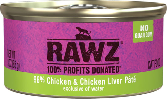 Rawz Natural Premium Pate Canned Cat Food with Real Chicken