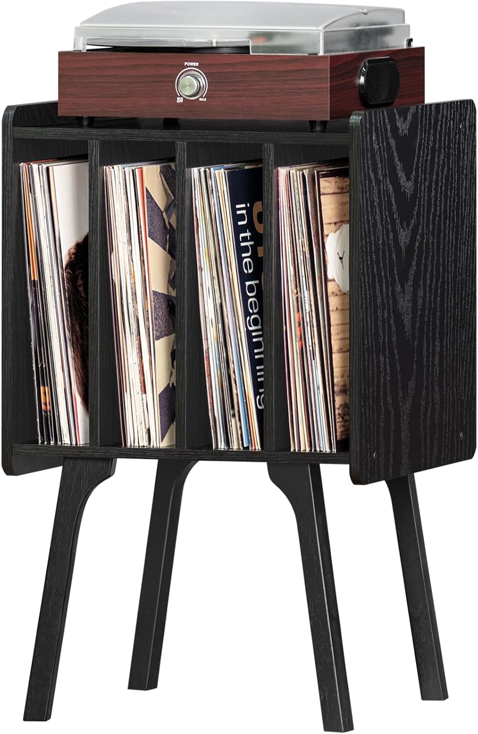 LELELINKY Record Player Stand for Vinyl Storage and Display