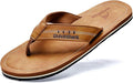 Quickshark Mens Flip Flops Leather Thong Sandals - Arch Support Other
