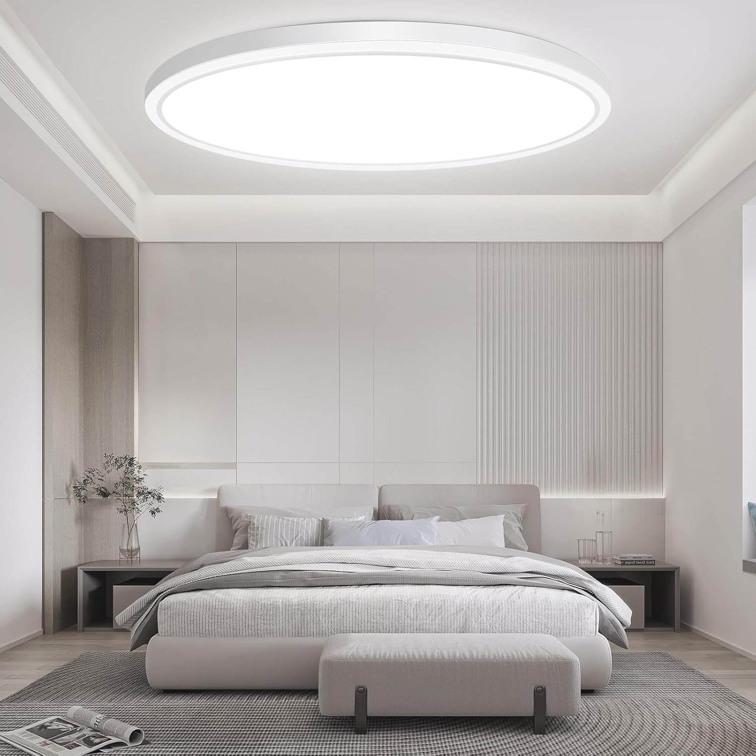 Brightever 15 Inch LED Flush Mount Ceiling Light for Modern Homes