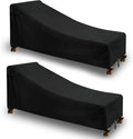Chaise Lounge Covers Outdoor Waterproof 2 Pack - Durable 600D