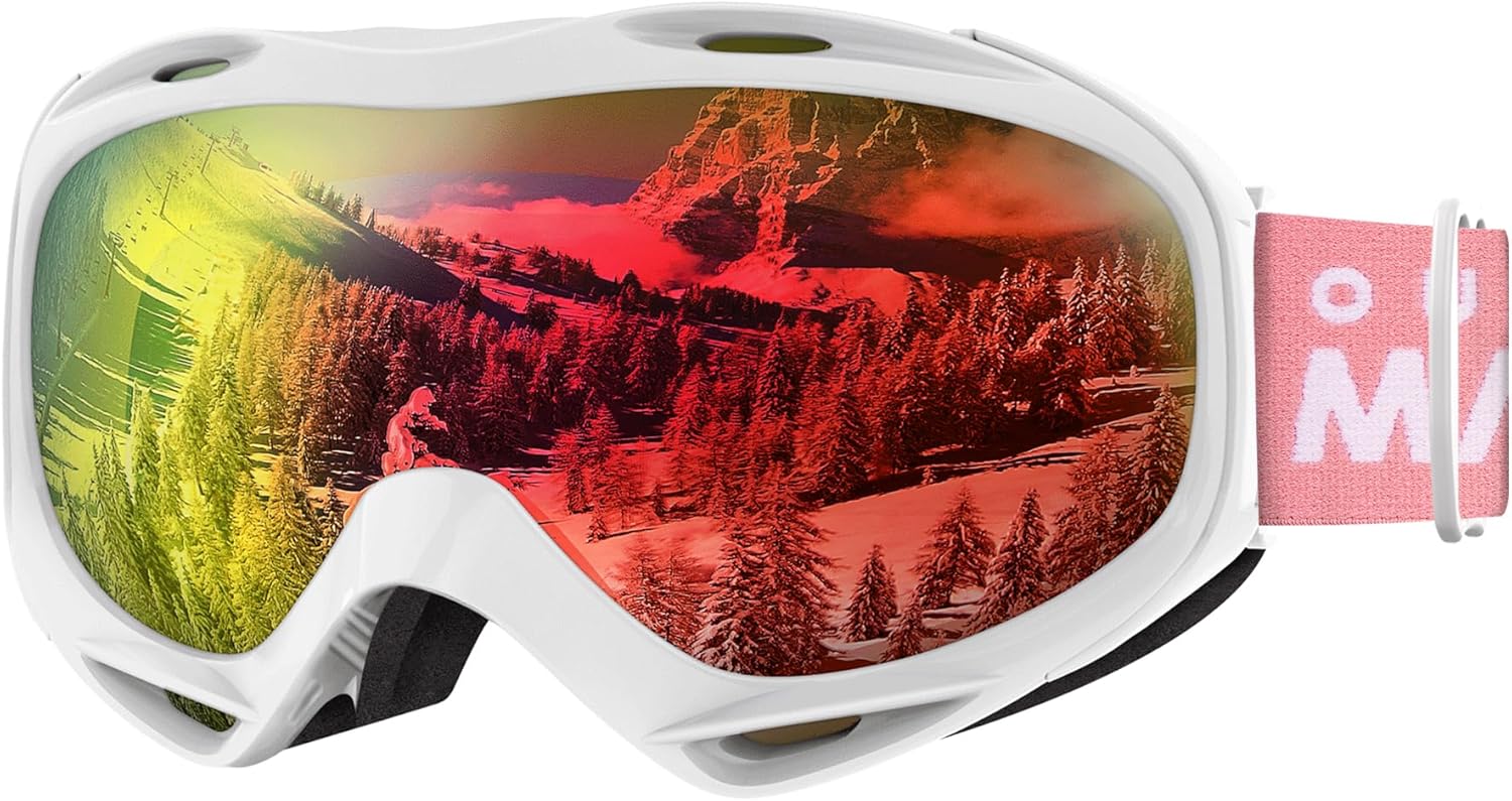 OutdoorMaster OTG Ski Goggles for Men, Women & Youth - UV Protection