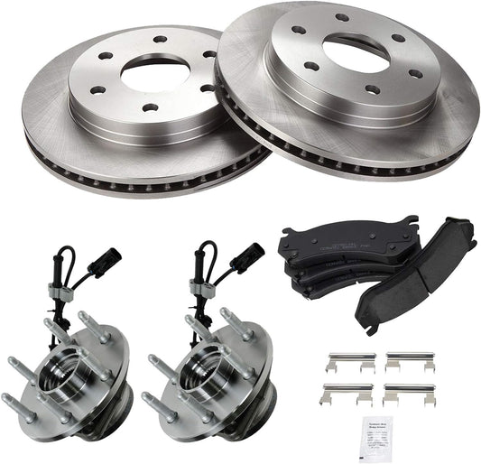 TRQ Front Brake Pad & Rotor Kit for Cadillac & Chevrolet