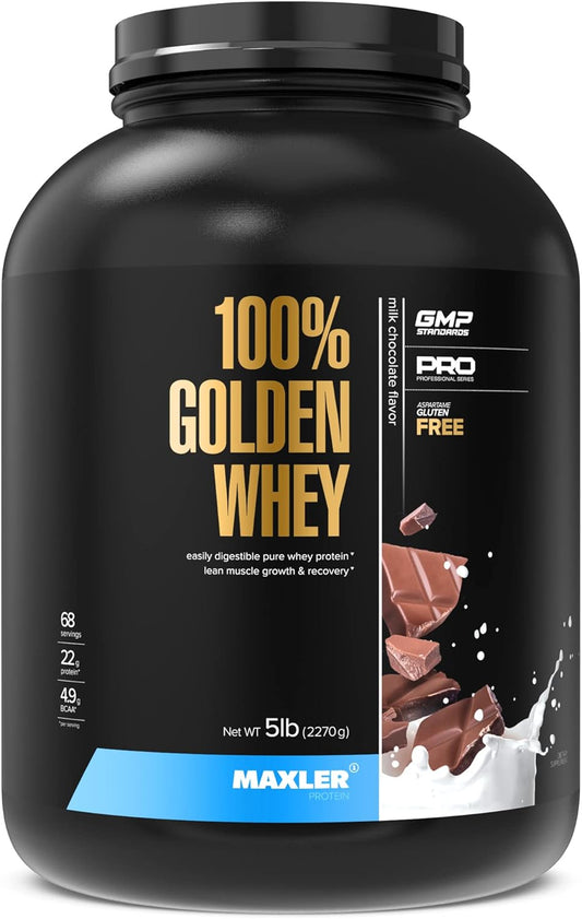 Maxler 100% Golden Whey Protein - Premium Protein Powder 5 lb