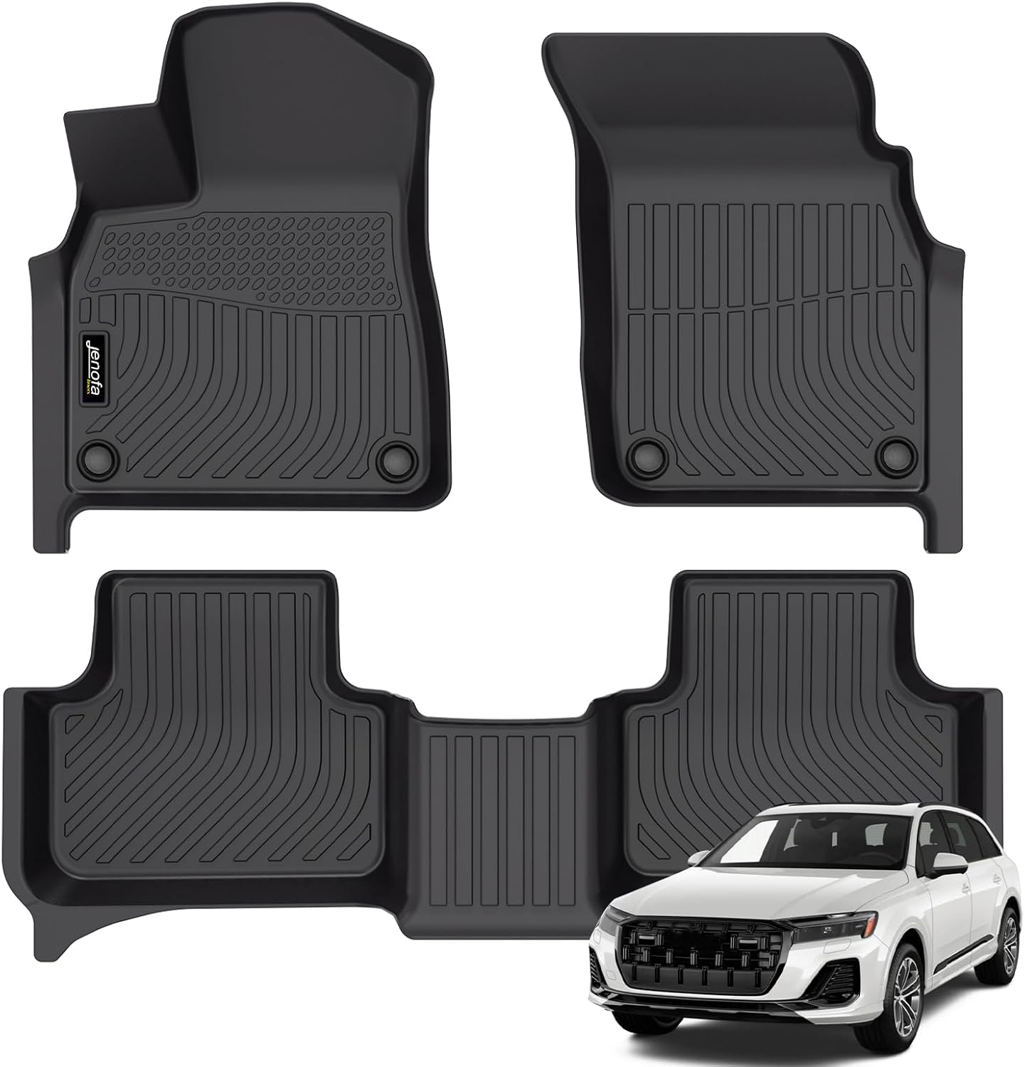 Custom Fit Jenofa Floor Mats for Audi Q7 SQ7 Q8 All Weather