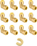 EFIELD 1/2-in 90-Degree Push-Fit Elbow (Pack of 12) - Quick Install