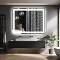 36x30 LED Bathroom Mirror with Lights Rounded Rectangle - Dimmable