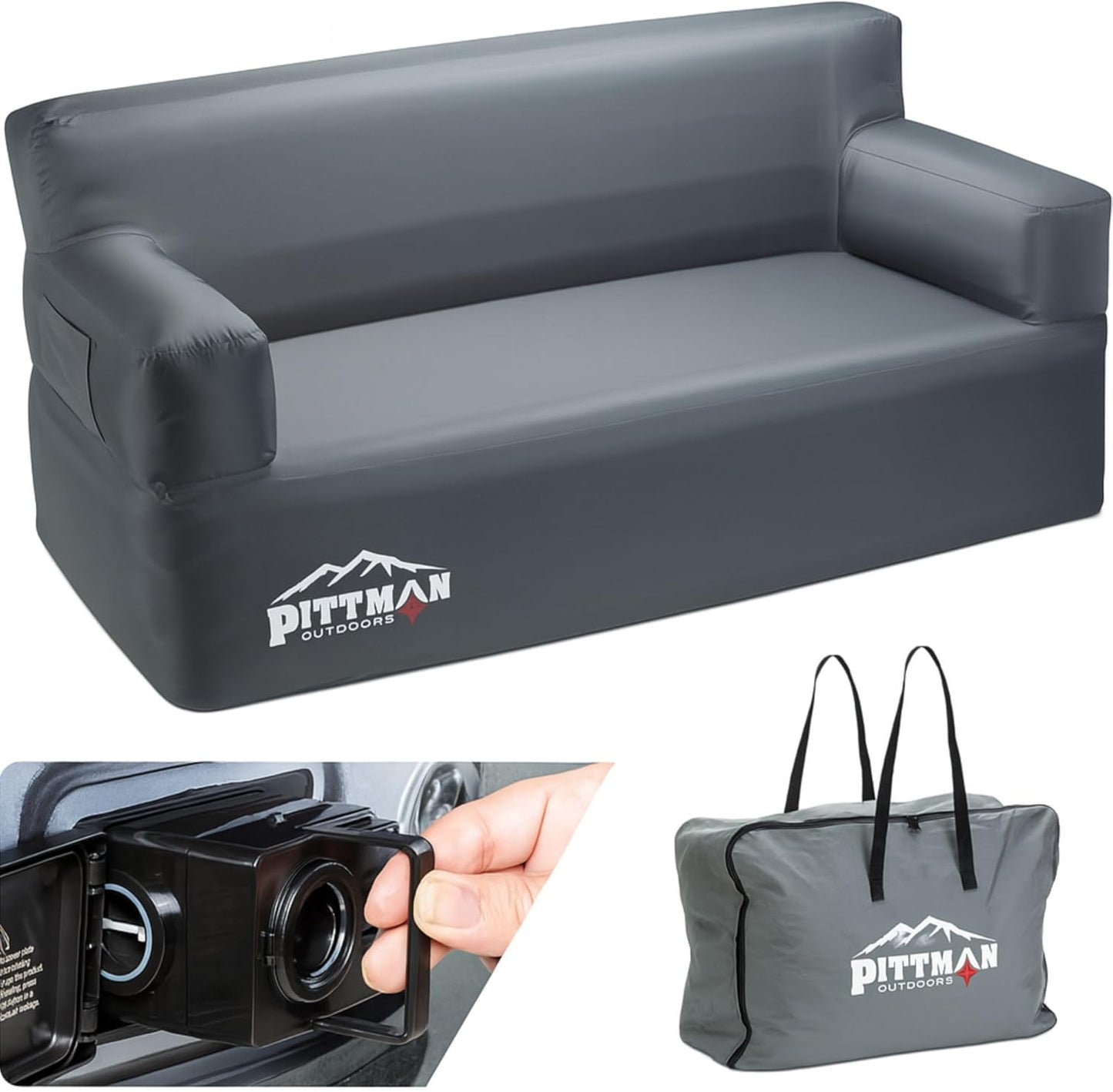 Pittman Camping Inflatable Couch with Built in Pump for Comfort