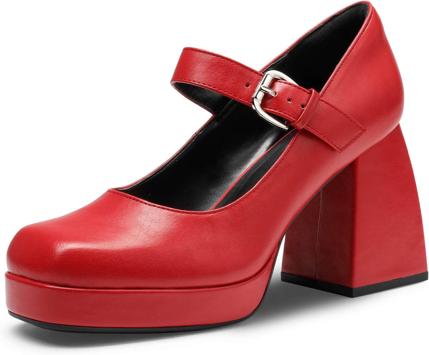 DREAM PAIRS Women's High Chunky Platform Mary Jane Block Heels