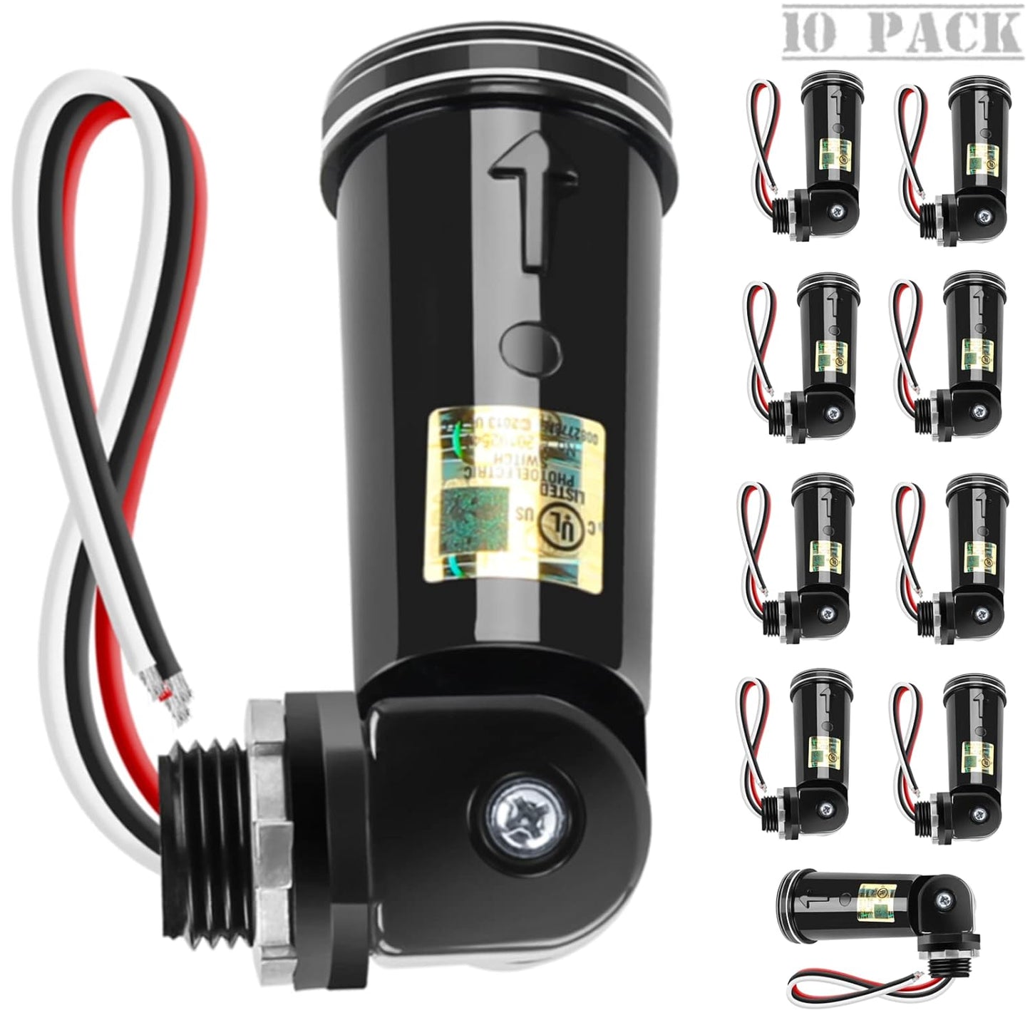 10 Pack Photo Cell Outdoor Light Sensor for Dusk to Dawn Use