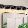 Bathroom Vanity Light Fixture 36 in 5-Light Matte Black - Stable