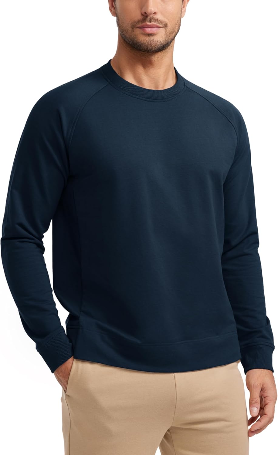 CRZ YOGA Mens Crewneck Sweatshirts for Athletic Comfort