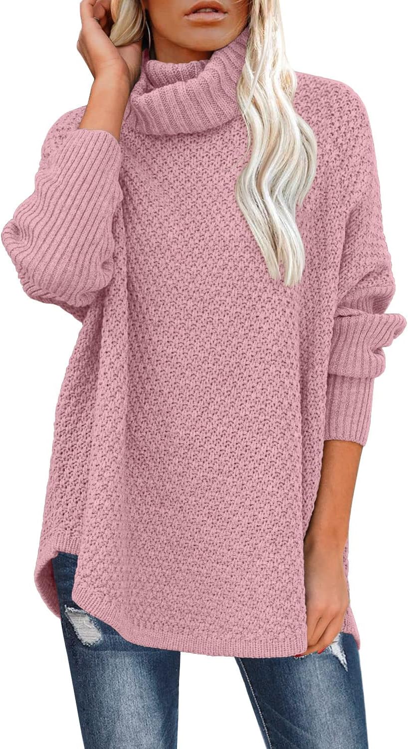 DOROSE Women's Oversized Turtleneck Long Sleeve Pullover Sweater