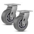 5in Caster Wheels Heavy Duty Swivel Casters Set of 2 - Smooth Roll
