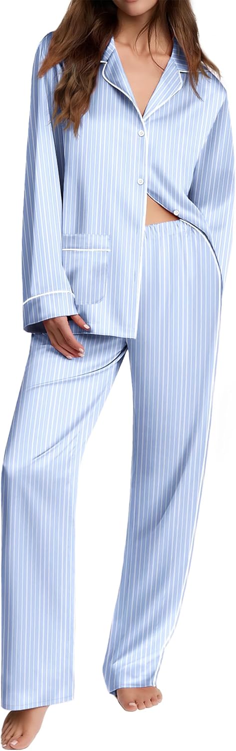 Ekouaer Womens Pajama Sets for Luxurious Sleep and Lounge