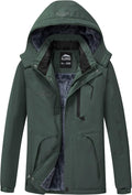 Men's Waterproof Ski Jacket Winter Snow Coat with Removable Hood