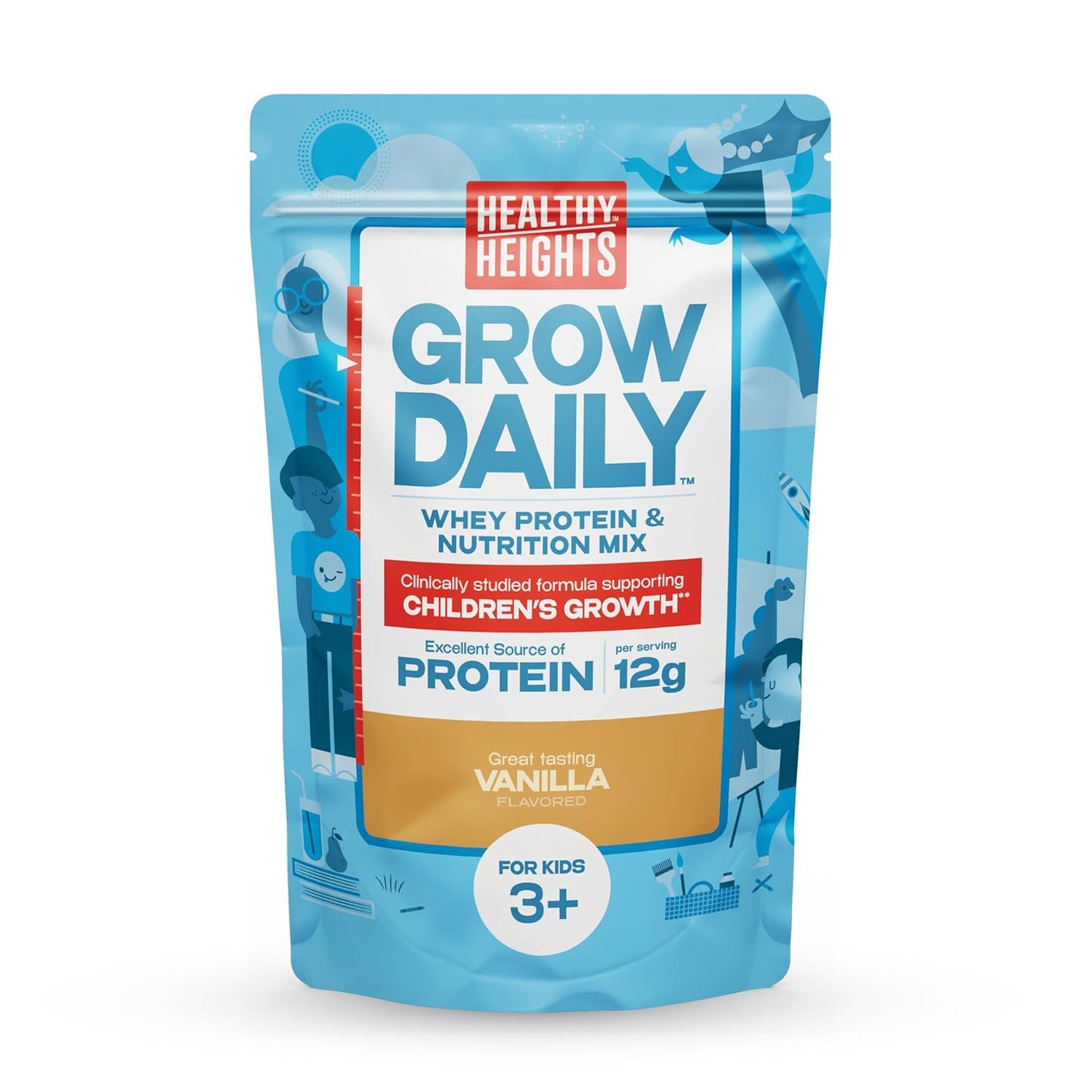 Healthy Heights Grow Daily Kids Protein Drink Mix for Growth