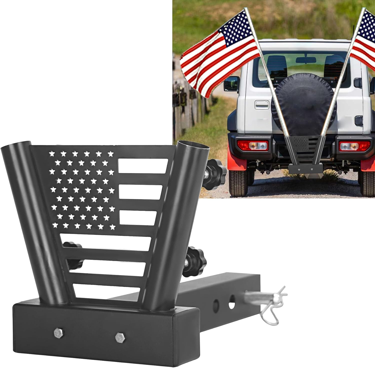 Flag Pole Hitch - Quick Release Holder for Trucks and Trailers