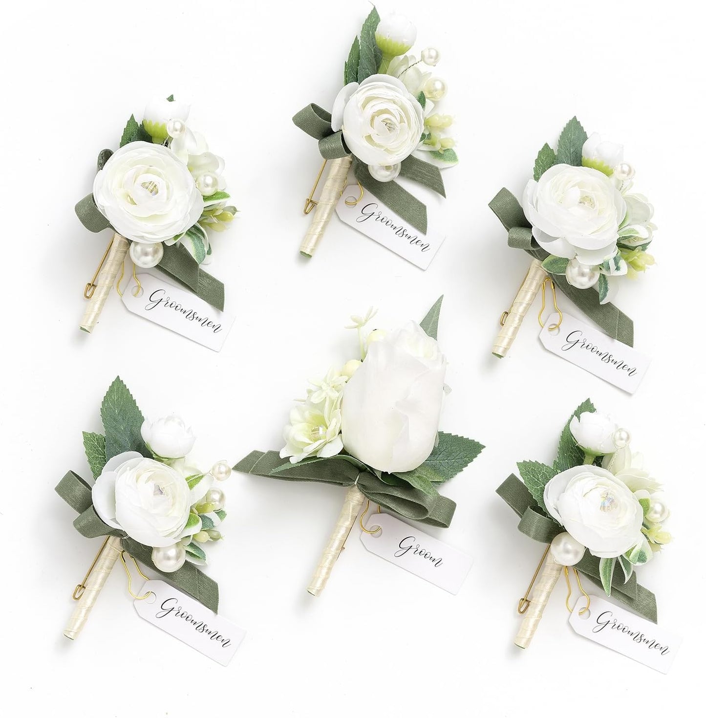 Ling's Moment Boutonniere for Men - Elegant Wedding Decor