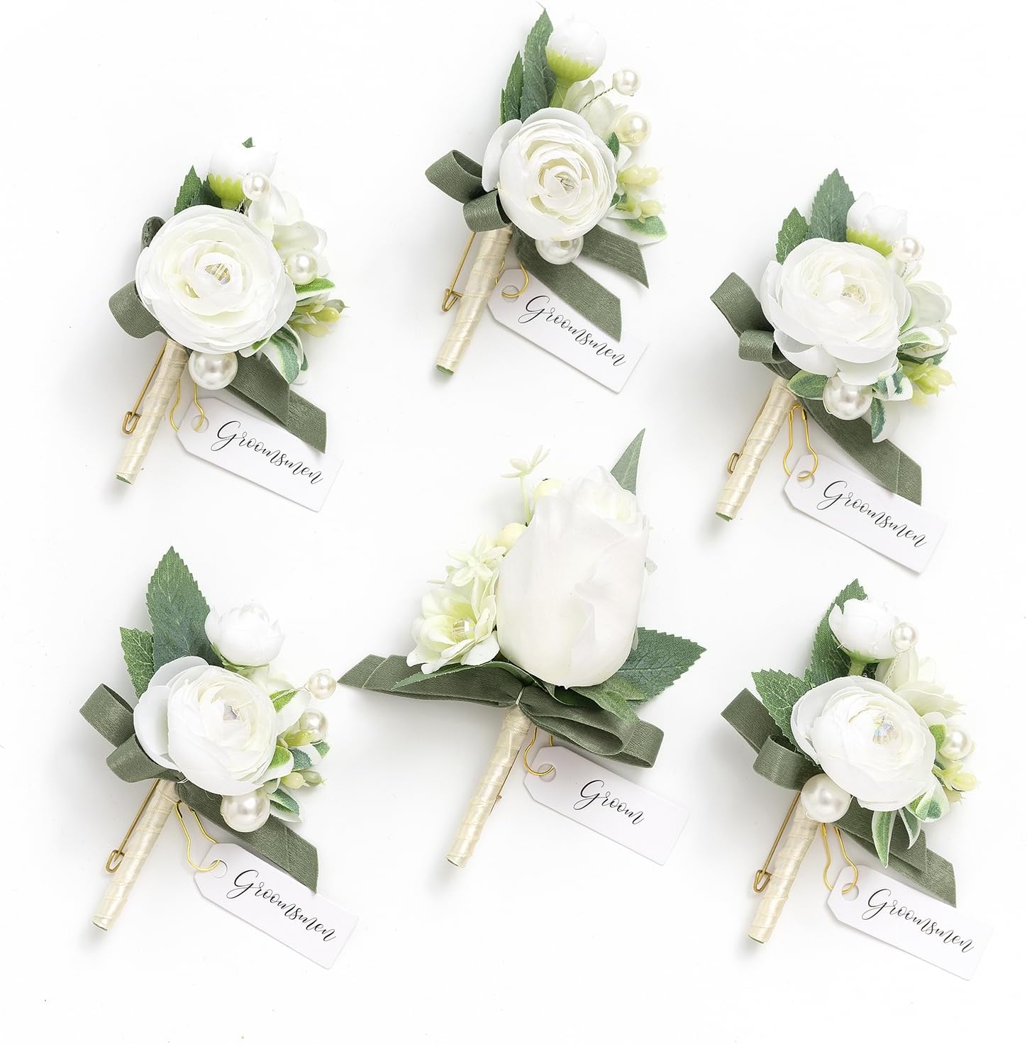 Ling's Moment Boutonniere for Men - Elegant Wedding Decor