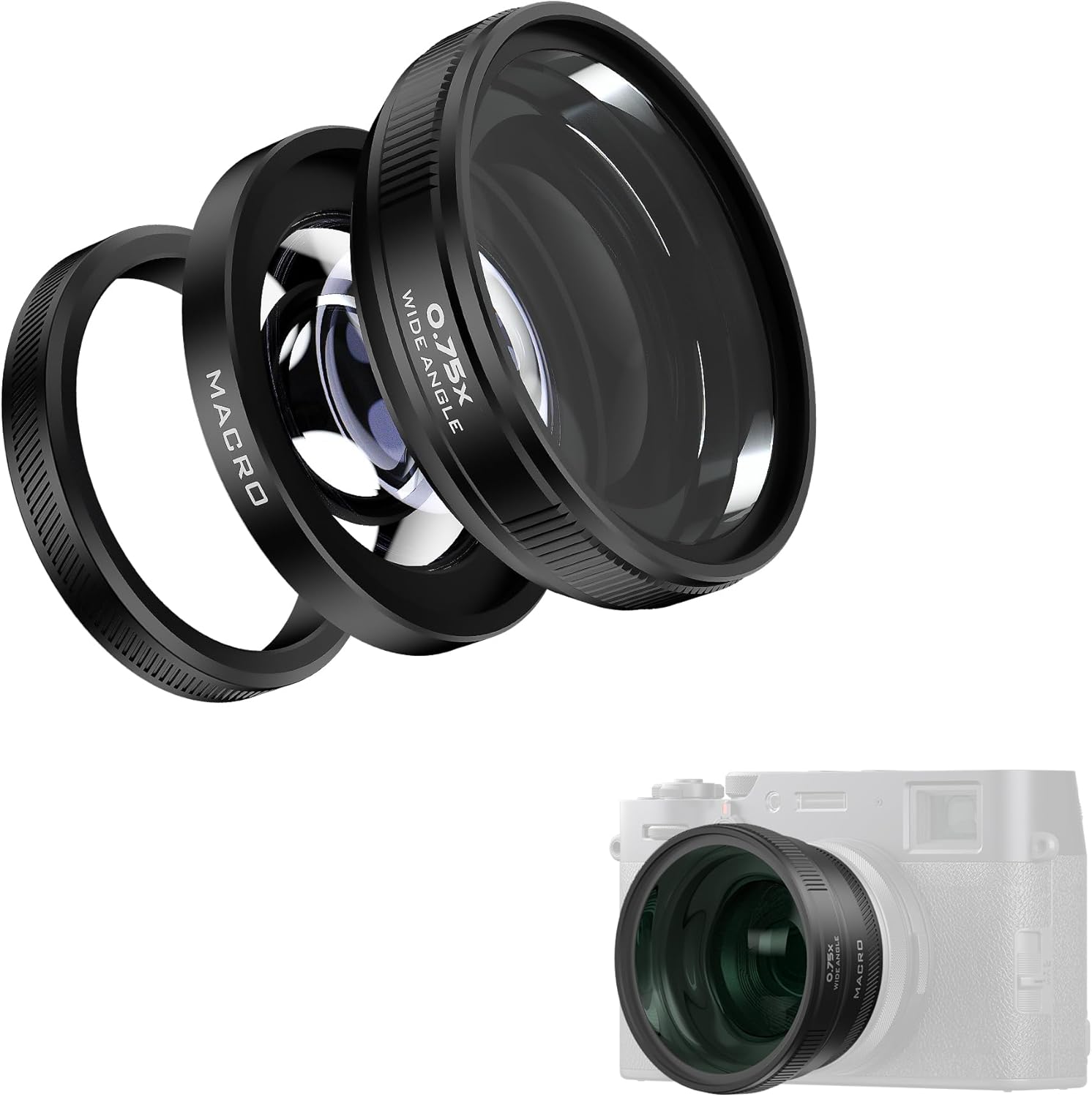 Freewell 2-in-1 Wide Angle & Macro Lens for Fuji X100VI/X100V