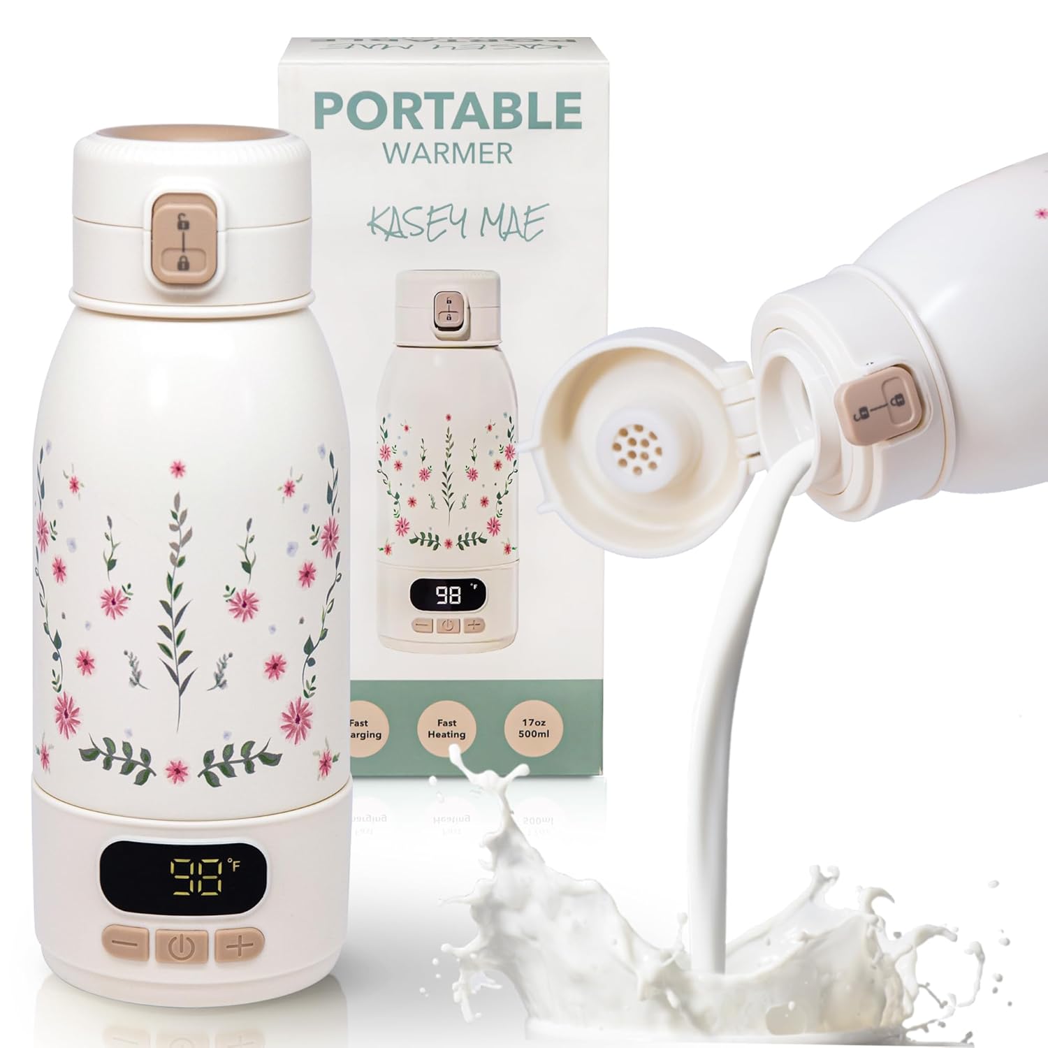 Portable Bottle Warmer for Travel with 17oz Capacity