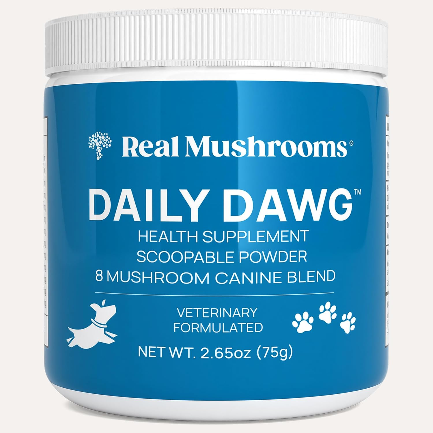 Real Mushrooms Whole Dog Health Functional Mushroom Blend for Dogs