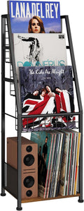 3-Tier Vinyl Record Storage Organizer Rack for 100 Albums